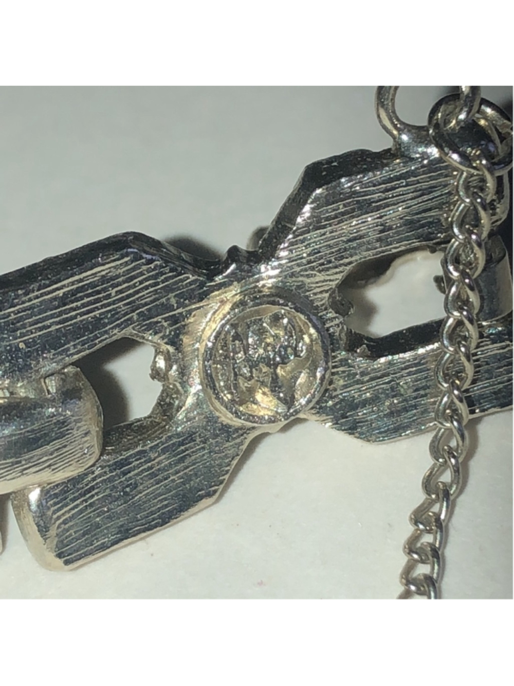 Angel Brand Signed Vintage Silver Tone Crystal Rhinestone Bracelet - Picture 9 of 9